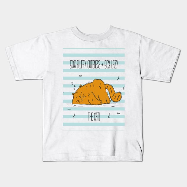 the cat Kids T-Shirt by hossamimam